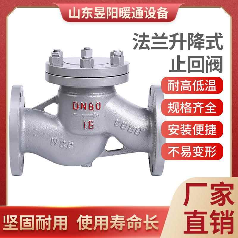 铸钢法兰升降式止回阀H41H-16C法兰单向阀DN50 65 80 100 150 200