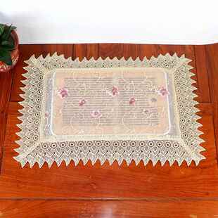 长方形茶具防尘盖巾圆形茶盘防灰盖布多功能小方巾蕾丝防尘遮挡布