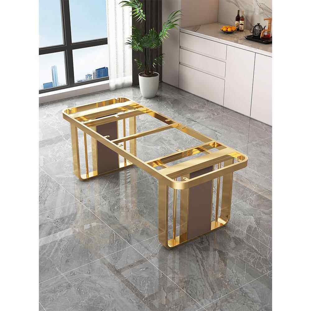 轻型豪华板岩大理石金铁不锈钢桌腿支架餐桌腿餐桌腿咖啡桌金属支