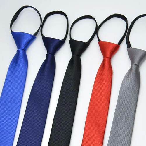 Zipper Necktie For Men Women Tie for Boys Girls Suits 6cm So