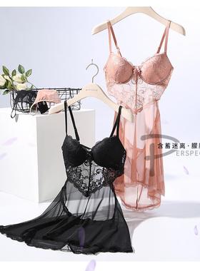 lingeries外贸跨境情趣内衣女网纱透明吊带性感诱惑情趣内衣定制