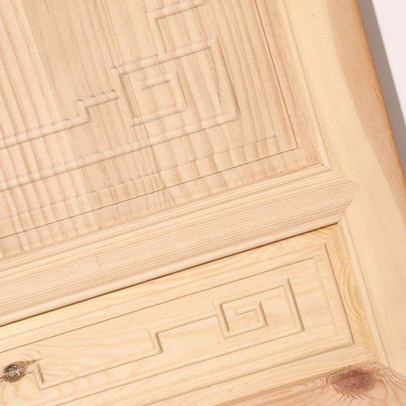 厂家供仿古典花格款仿古实木门中式古OOO樟子直松原木平开门现货