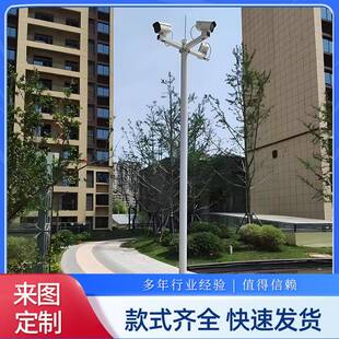 交通道路监控杆八角立杆4米5米6米抓拍卡口监测摄像机电警监控器