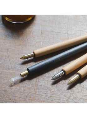 【预.定】日本kakimori蘸水笔 山樱蓝染漆笔身 黄铜不锈钢笔尖