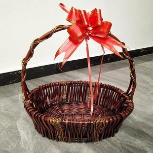 水果篮藤编水果店专用装水果送礼包装花篮子礼盒手提柳编创意商用