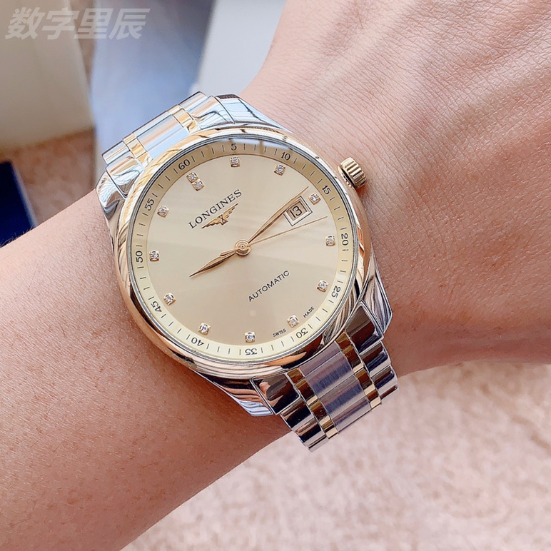 40mm[9.8新]浪琴名匠系列18K金原镶钻自动机械男表L2.793.5.37.7