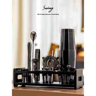 SOING波士顿调酒器套装两段式304不锈钢鸡尾酒酒吧工具调酒师摇壶