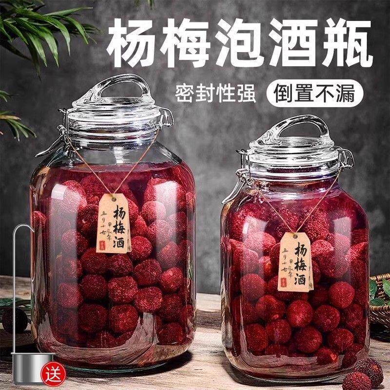 杨梅专用泡酒玻璃瓶青梅酿酒酒瓶自酿果酒密封罐容器空瓶一件直销