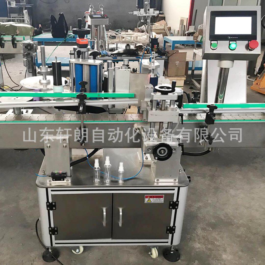 自动贴标机械 酒精消毒水圆瓶贴标机 包装设备洗手液塑料瓶贴标机