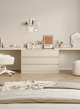 梳妆台斗柜一体简约现代书桌化妆台床尾柜电脑桌化妆桌子卧室女生