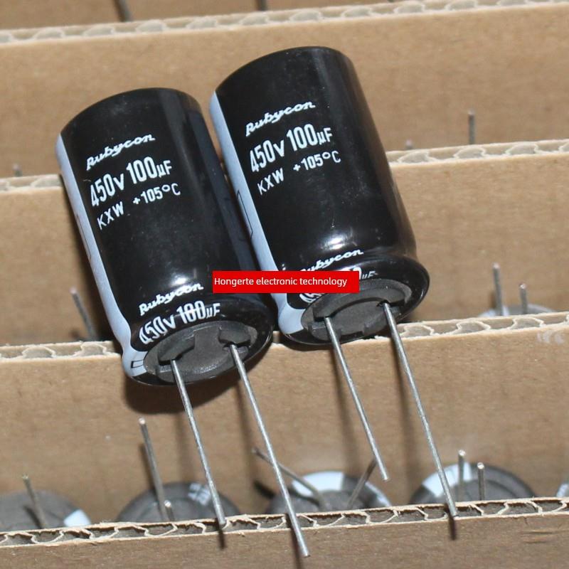 日本红宝石电解电容450V100UF 100UF450V KXW高频低阻长寿命105度
