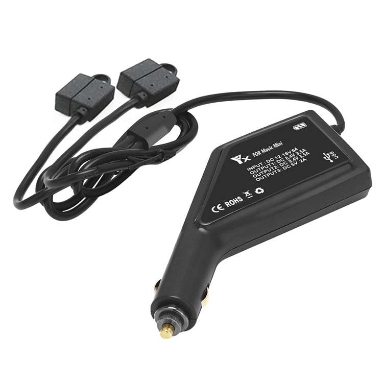 大疆御Mavic Mini 双电车充电池车载充电器带USB口充遥控器配件
