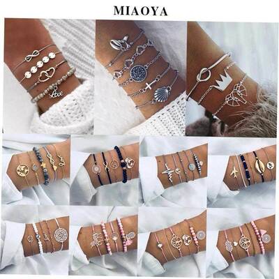 女式欧美套装手錬 European American Cross border Set Bracelet