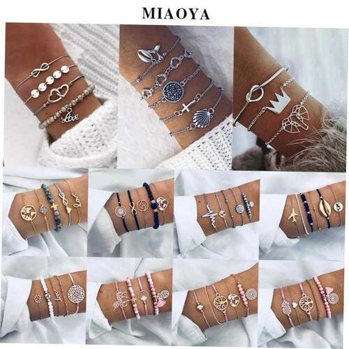 女式欧美套装手錬 European American Cross border Set Bracelet