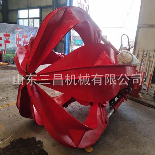航吊四瓣抓钢机液压泵抓瓣分离式行车抓钢机无线遥控抓斗抓木器