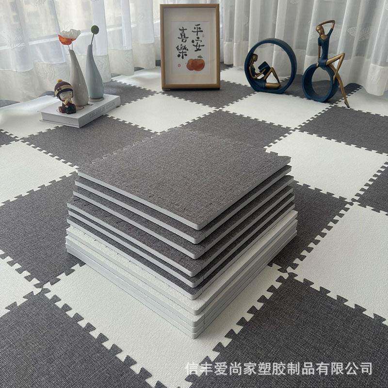 泡沫地垫家用地毯卧室可拼接水洗亚麻毯子飘窗阳台榻榻米地板垫子