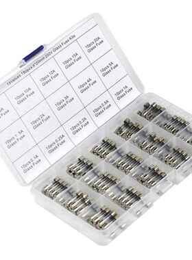 150pcs盒装玻璃保险丝组合5x20mm250V0.1A-20A管保险丝组合套装