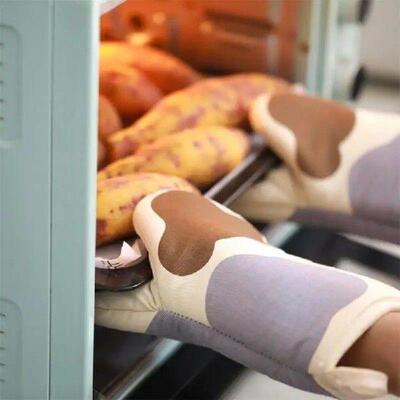 Oven Mitts Non-slip Cotton Cute Cat Paws For Barbecue