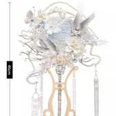 团扇新娘结婚喜扇材料包diy重工婚礼秀禾结婚手工古风 流光