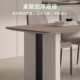 轻极风大户型奢岩餐桌现代用餐板家组合长方形高端意式 简约桌椅简