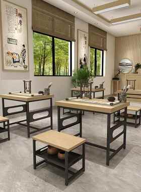 GPQ象棋桌活书法桌体两用棋盘桌围棋桌椅组合动娱乐室下棋一桌