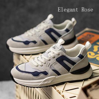 ELEGANT ROSE 男鞋休闲秋季运动鞋阿甘鞋厚底增高透气复古跑步鞋