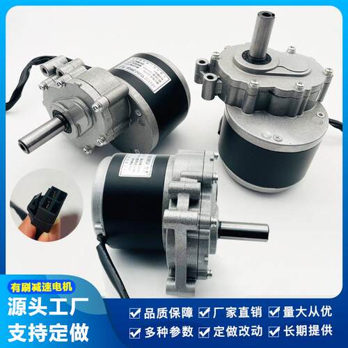 羚鹰MY1016Z永磁直流有刷低速二级减速电动车马达24V250W轮椅电机
