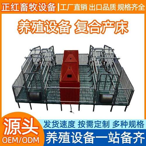 正红畜牧设备母猪复合产床猪用产保两用仔猪分娩床热镀锌加厚