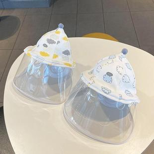 婴幼儿外出防护面罩儿童全脸新生婴儿小月龄宝宝初生防疫帽防飞沫