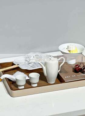 宋代风格新中式中古风样板房卧室飘窗摆件茶具下午茶茶具套装饰品