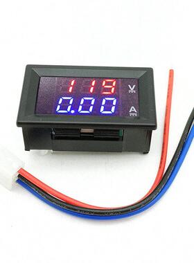 三线直流电压电流表LED双数显数字电流表头DC0-100V/10A50A100A