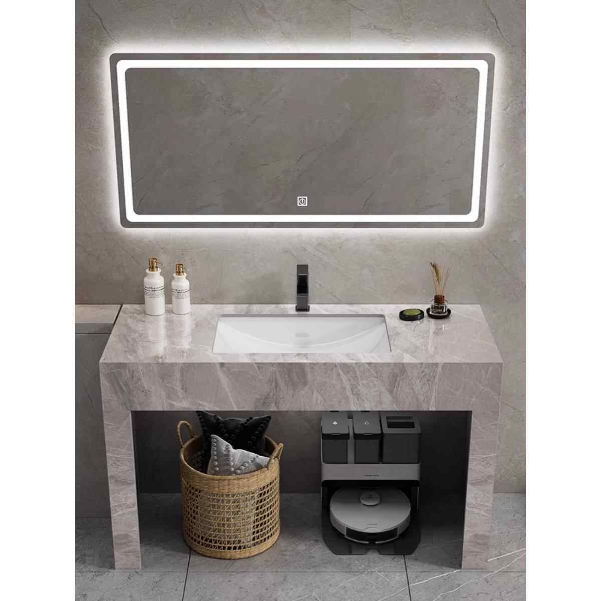 酒店落地式免打孔安装板岩洗脸盆浴室B&B洗脸盆浴室柜组合洗脸盆