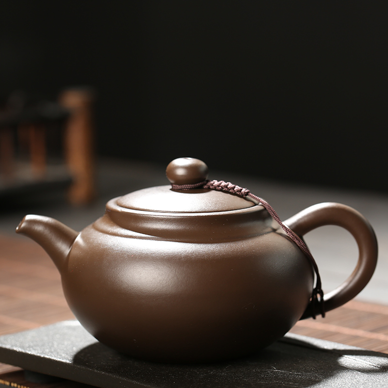 高端紫砂壶手把对嘴喝大口纯工一小功夫具套餐小号壶茶杯个人专用