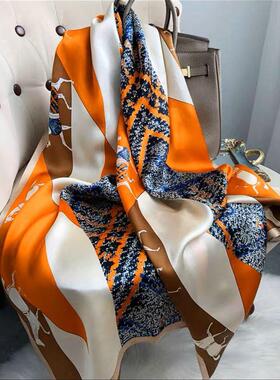 Floral Chiffon Scarf Women Lightweight Multi Purpose Sun