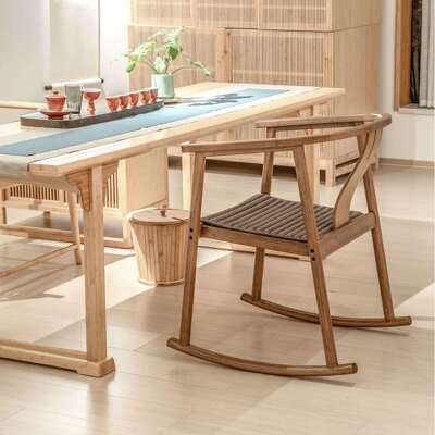 祥福茶桌主椅得闲摇椅摇椅家用靠背椅子久坐软椅人护腰体圈椅休摇