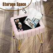 创意轻奢ins风高级感梳妆台化妆凳收纳凳收纳储物箱椅子美甲凳子