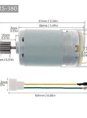 R380 R390 12 Teeth DC Motor 6V/12V 12000-20000RPM Kids Ride
