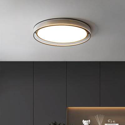 北欧卧室吸顶灯全铜超薄圆形温馨浪漫房间灯具led灯现代简约灯饰