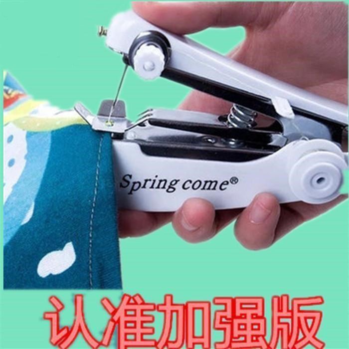 【加强版】小型手动缝纫机家用手持便携迷你缝纫机微型缝衣吃厚