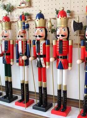 大型落地英伦胡桃夹子木偶士兵摆件商场店铺门口创意新年耶诞装饰
