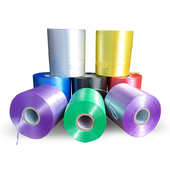 全新料pe自动结束带撕裂带捆扎塑料绳子机用打包带捆扎带彩色厂家