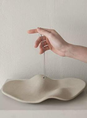 现代侘寂风香薰托盘高级感简约家居客厅桌面首饰收纳软装饰品摆设