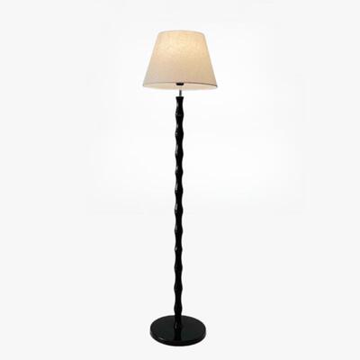 法式中古风落地灯诧寂风客厅沙发旁氛围灯新中式复古竹节立式台灯