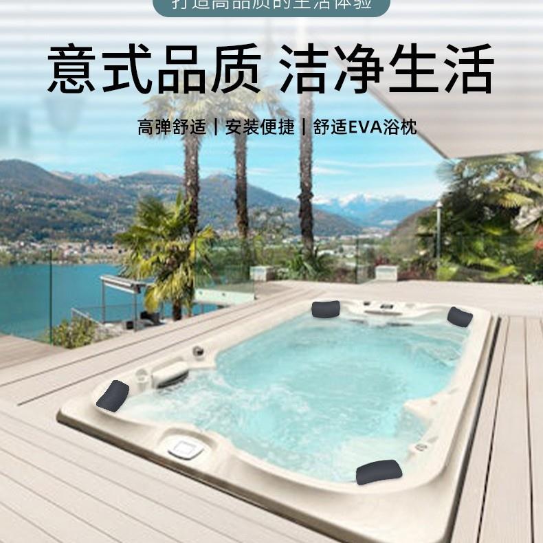 免维护EVA材质SPA大池专用枕头家用商用通用一冲即净省心枕跨境