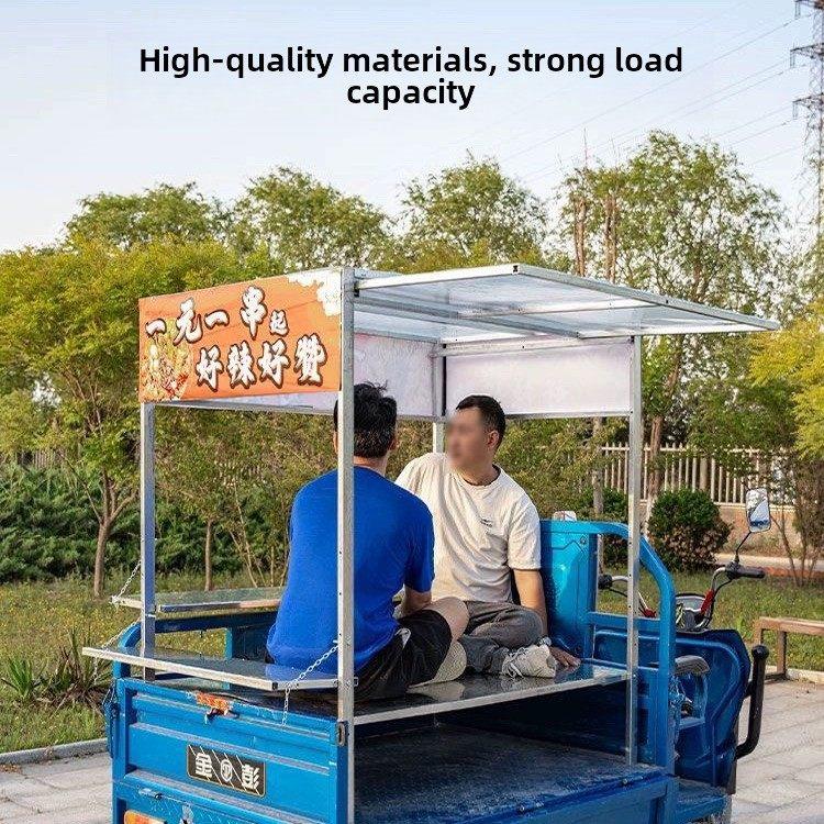 电动三轮车改装摆摊专用小吃架子炸串烧烤饭团煎饼架子卤味冰糖葫
