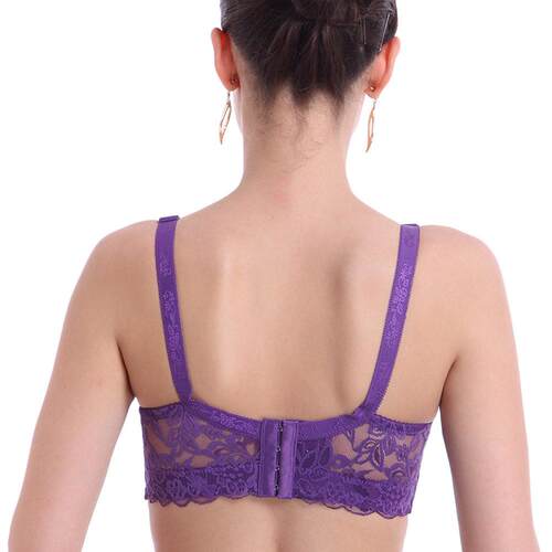 2019 Plus Large Big Size Lace Bra for Women Deep V Brassiere