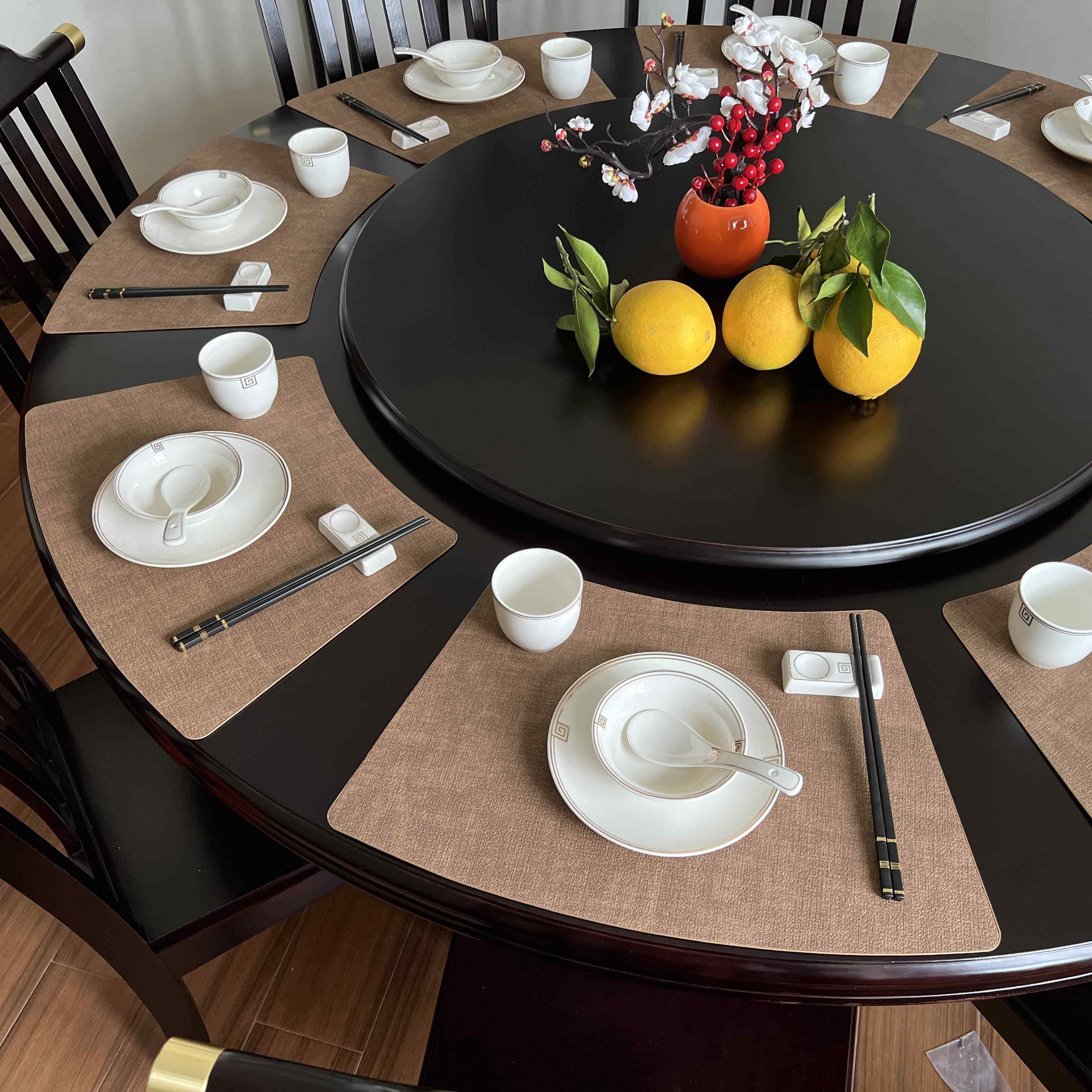 国风圆桌布纹扇形餐垫酒店酒楼防水防油易清洗餐桌垫隔热垫西餐垫,居家布艺,餐垫,淘宝优惠券,粉丝福利购,淘宝优惠卷