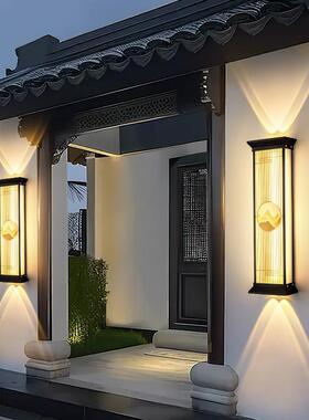 现代中式LED户外壁灯防水别墅庭院复古室外阳台门口走廊过道外墙