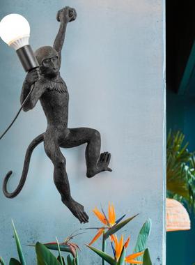 北风猴子17618欧动物造灯创意走廊咖啡型服装店餐厅个性吊灯厅壁