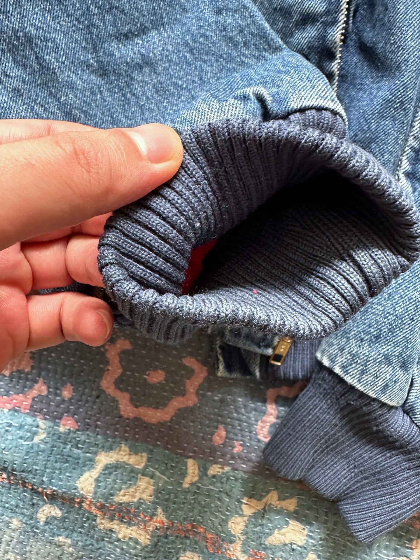 Polo Ralph Lauren Denim Shearling Jacket — detail
